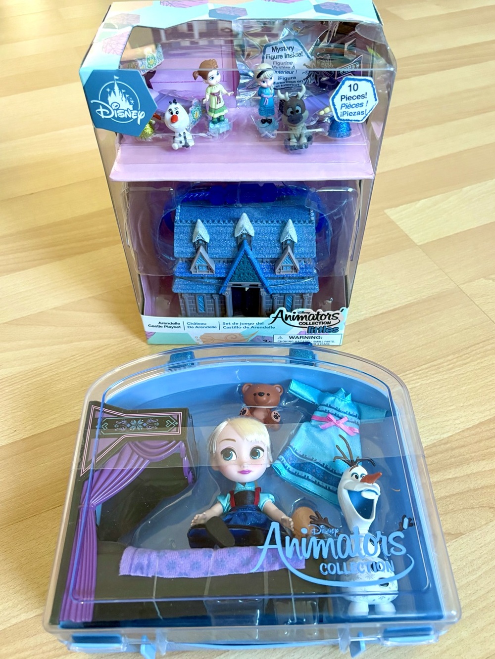 Disney Animators Frozen Castle & Elsa Mini Doll Playsets Set of 2 Littles NEW